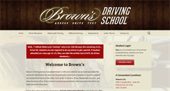 Desktop Screenshot of brownsdrivingschools.com