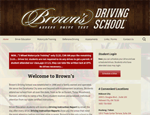 Tablet Screenshot of brownsdrivingschools.com